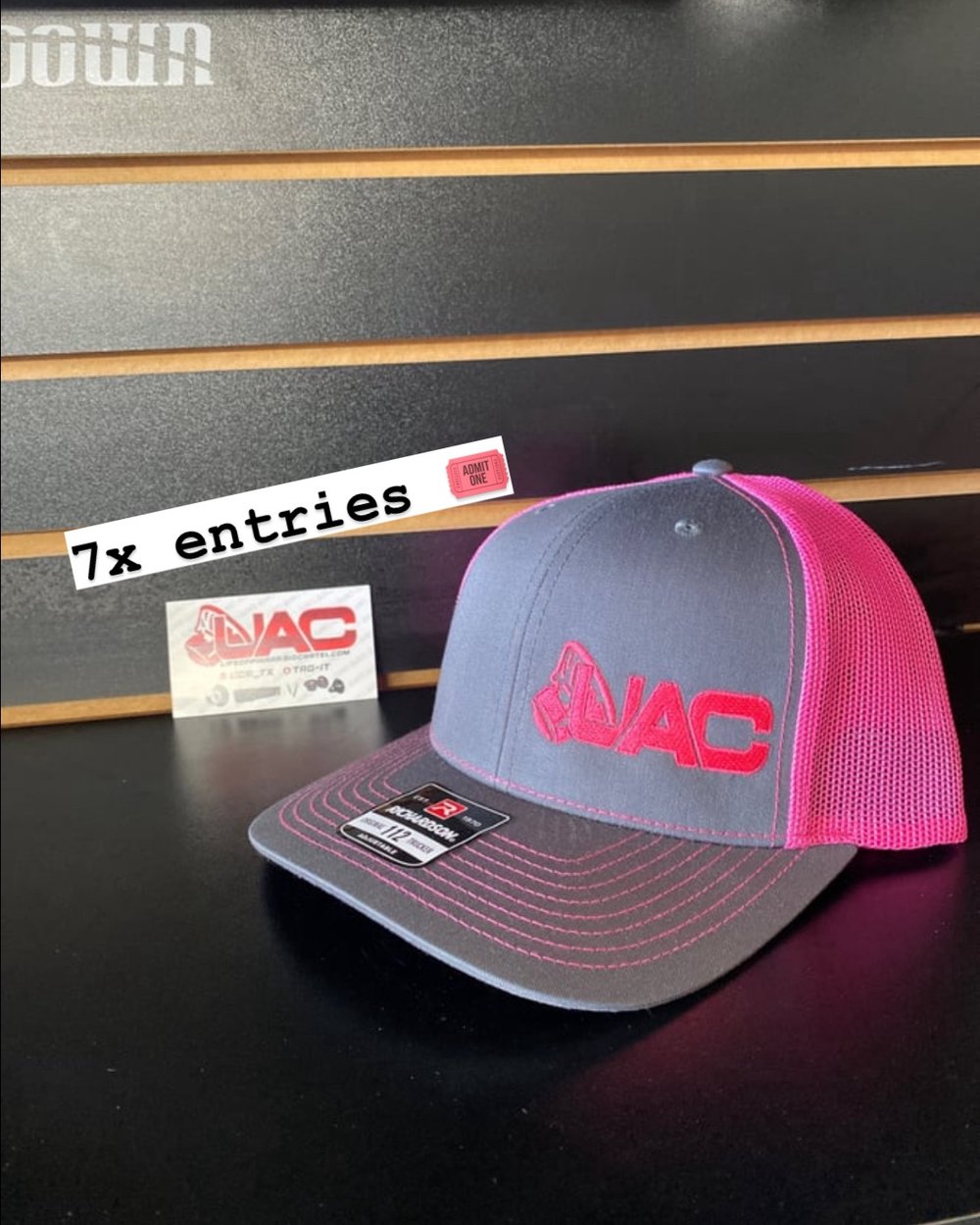UAC hat pink and grey 