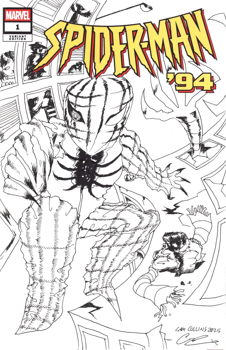 CAM COLLINS Variant Cover | SPIDER-MAN '94 #1 BLANK COVER VARIANT Image 5