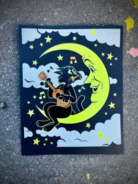 Image 1 of Cat on the moon PRINT