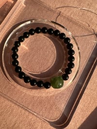 Image 2 of Obsidian and cat ear bracelet 黑曜石猫头手链