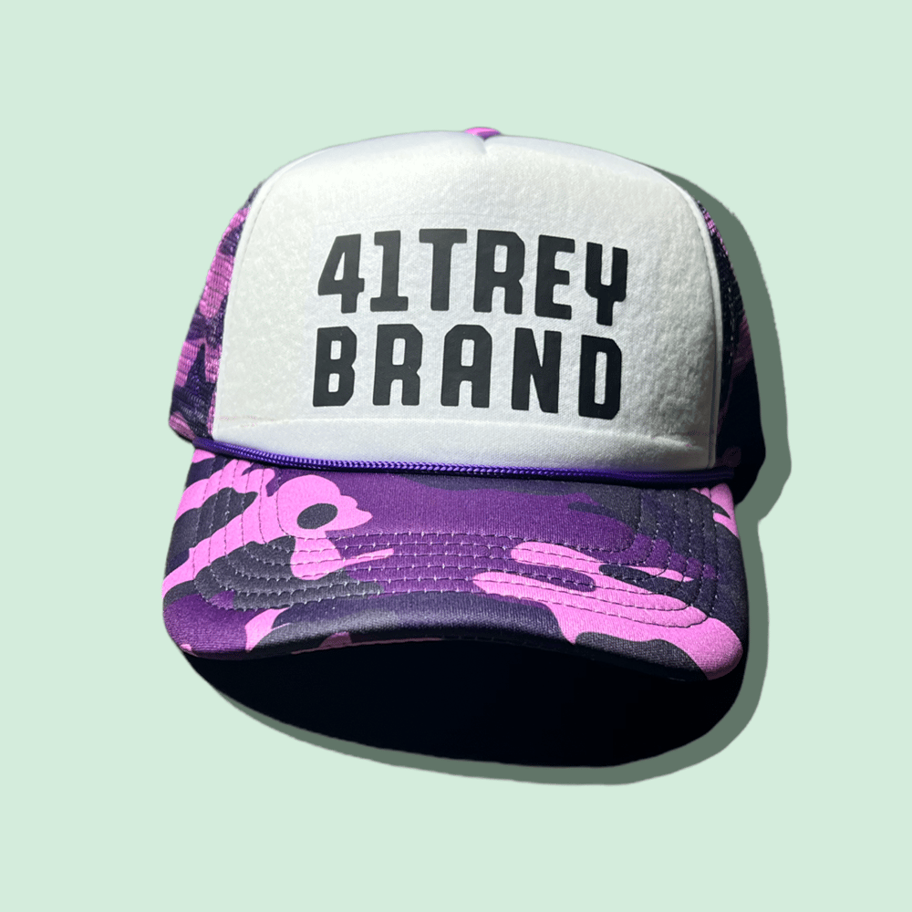 Image of The 41trey Trucker Hat (Purple Fatigue)