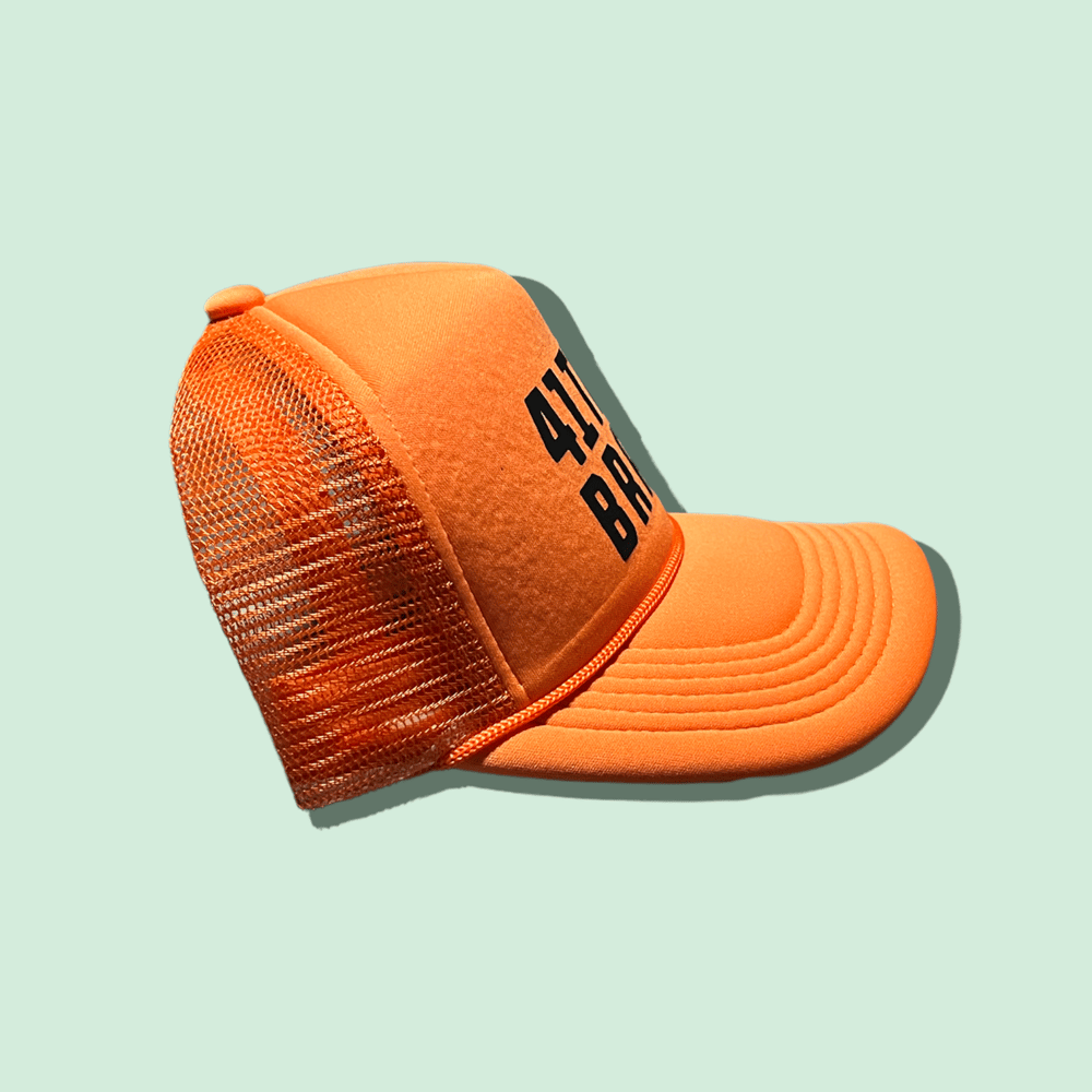 Image of The 41trey Trucker Hat (Orange/Black)