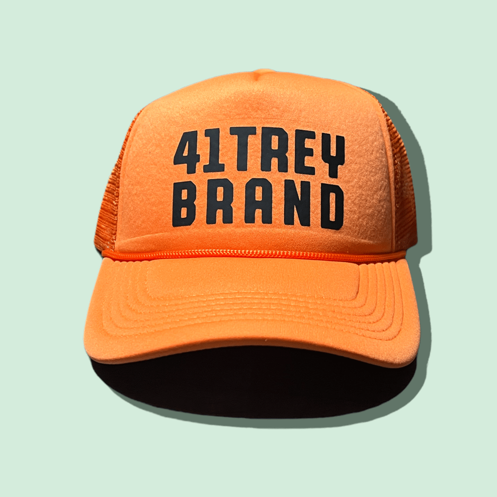 Image of The 41trey Trucker Hat (Orange/Black)