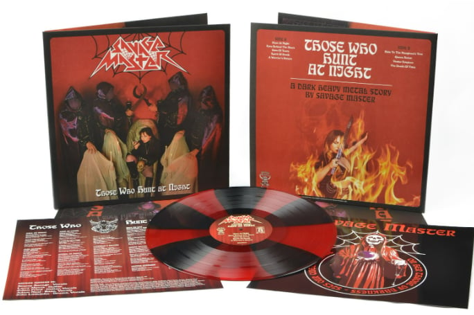 SAVAGE MASTER - THOSE WHO HUNT AT NIGHT (RED / BLACK TEARS VINYL)