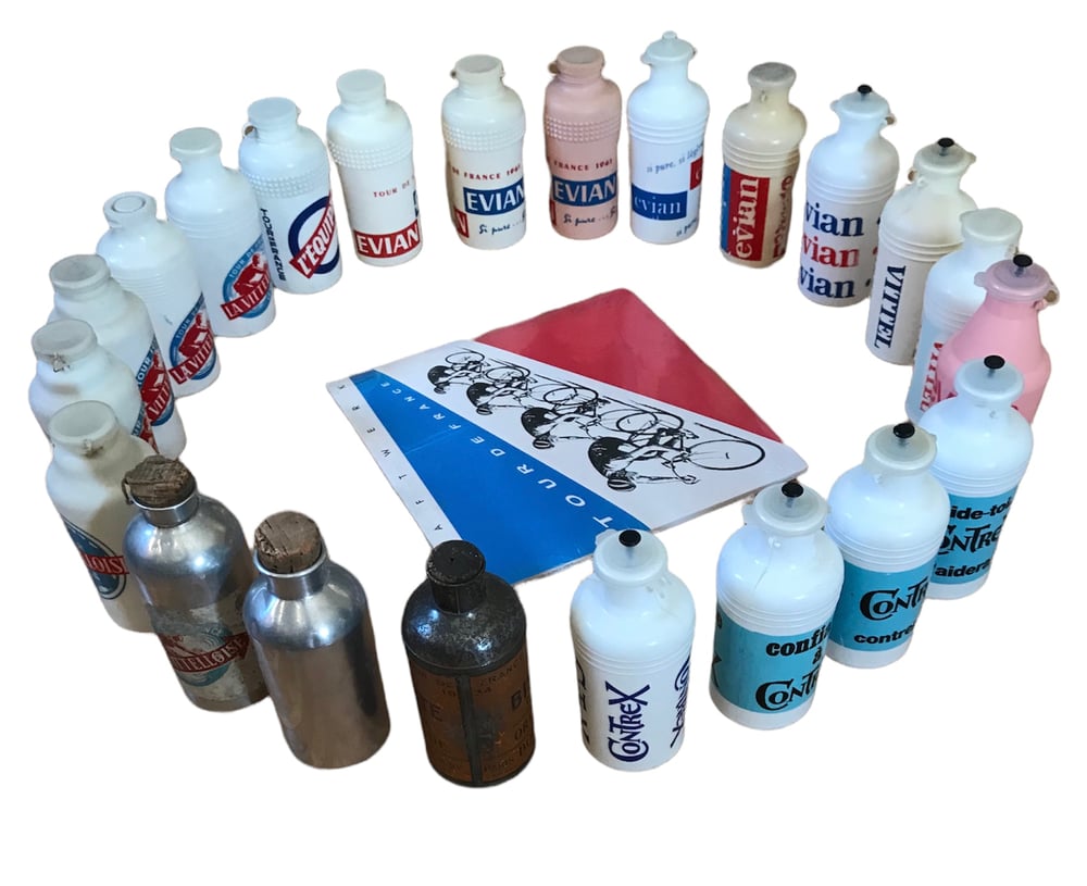 1934-1984 ðŸ‡«ðŸ‡· Set of official Tour de France water bottles