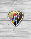 Nightmare Before Christmas inspired Heart Sticker | 3’ inch Matte Vinyl Sticker