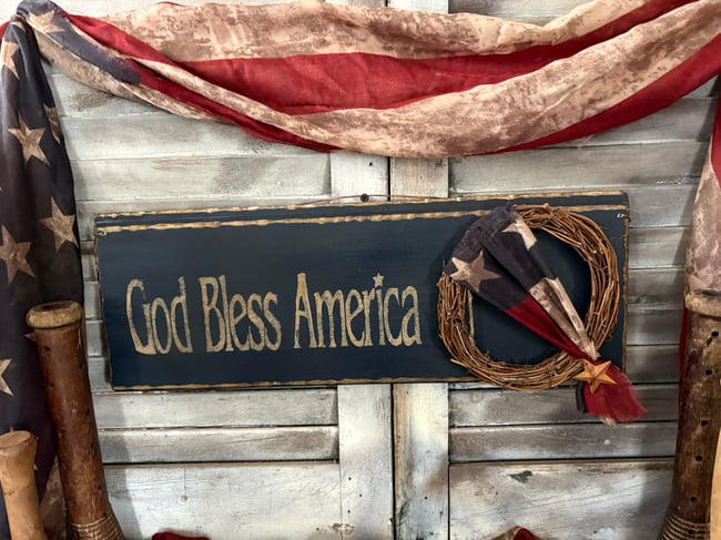 PRE ORDER!!! God Bless America sign 