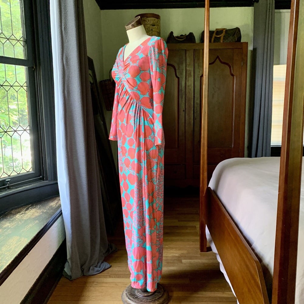 ROBERT DAVID MORTON Shell Coral Dress Small