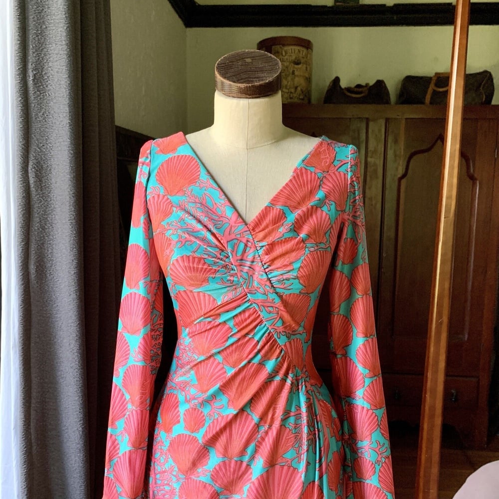 ROBERT DAVID MORTON Shell Coral Dress Small