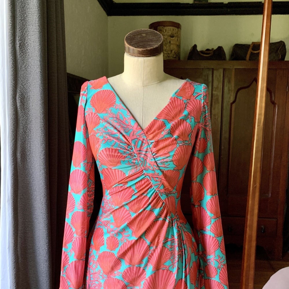 ROBERT DAVID MORTON Shell Coral Dress Small 