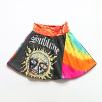 Image 4 of sublime band music 8 sun courtneycourtney lined skirt rainbow tiedye tie dye dyed orange