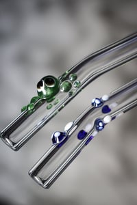 Image 2 of Set of 2 Glass Straws with Designs