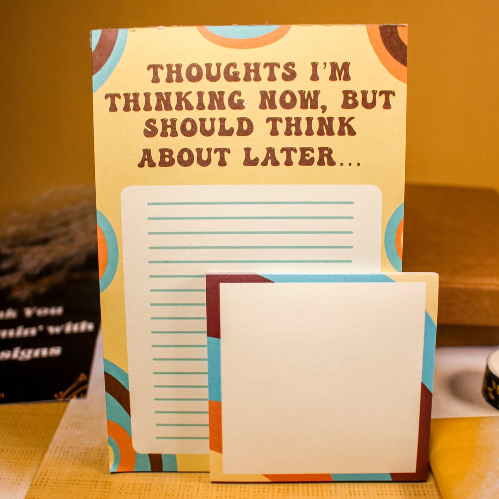 Image of Thoughts I'm Thinking Notepad & Sticky Notes