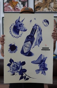 A3 print BIC pen.