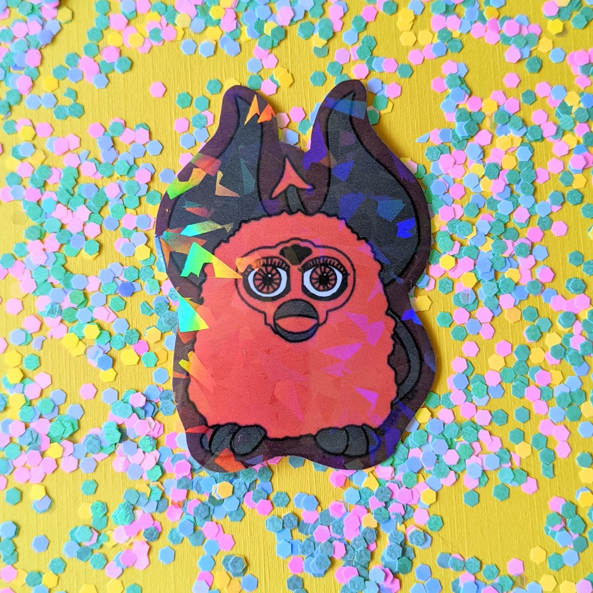 Devil Furby Sticker | Calicozy Art