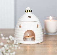 Image 1 of White Beehive Oil Burner