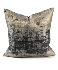 Image 3 of Black Gold Splash Jacquard Pillow Covers (1)