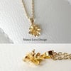 18k solid gold hibiscus