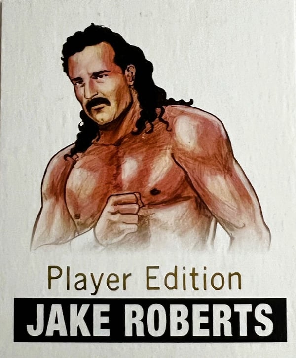 Image of SIGNED Jake Roberts Leaf Original Wrestling Card