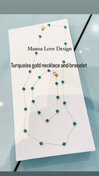 14k turquoise necklace and bracelet 