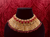 Image 2 of Relishing Bridal Kundan Set  - Maroon Delight