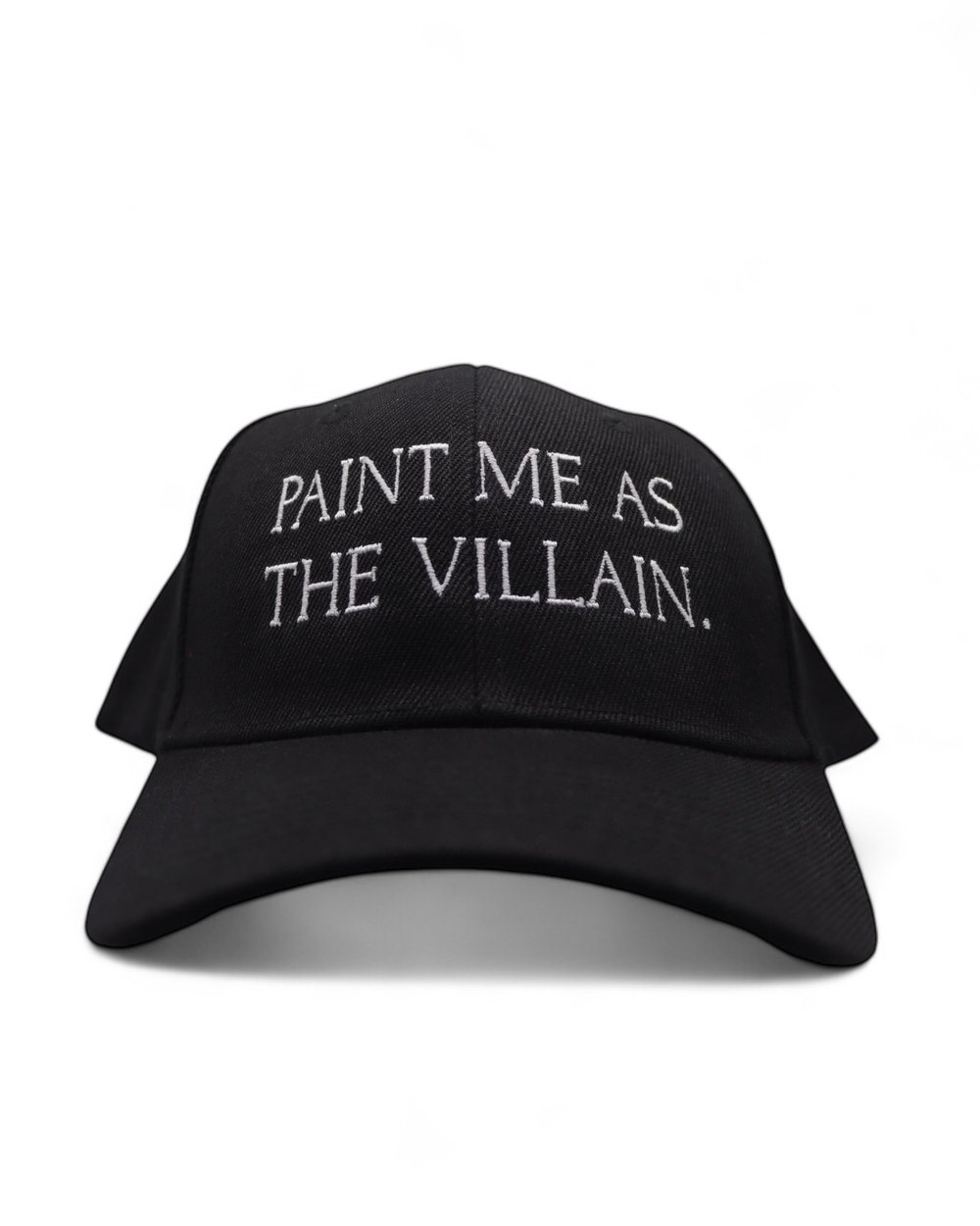 Image of PAINT ME AS THE VILLAIN , B&W ADJUSTABLE HAT 