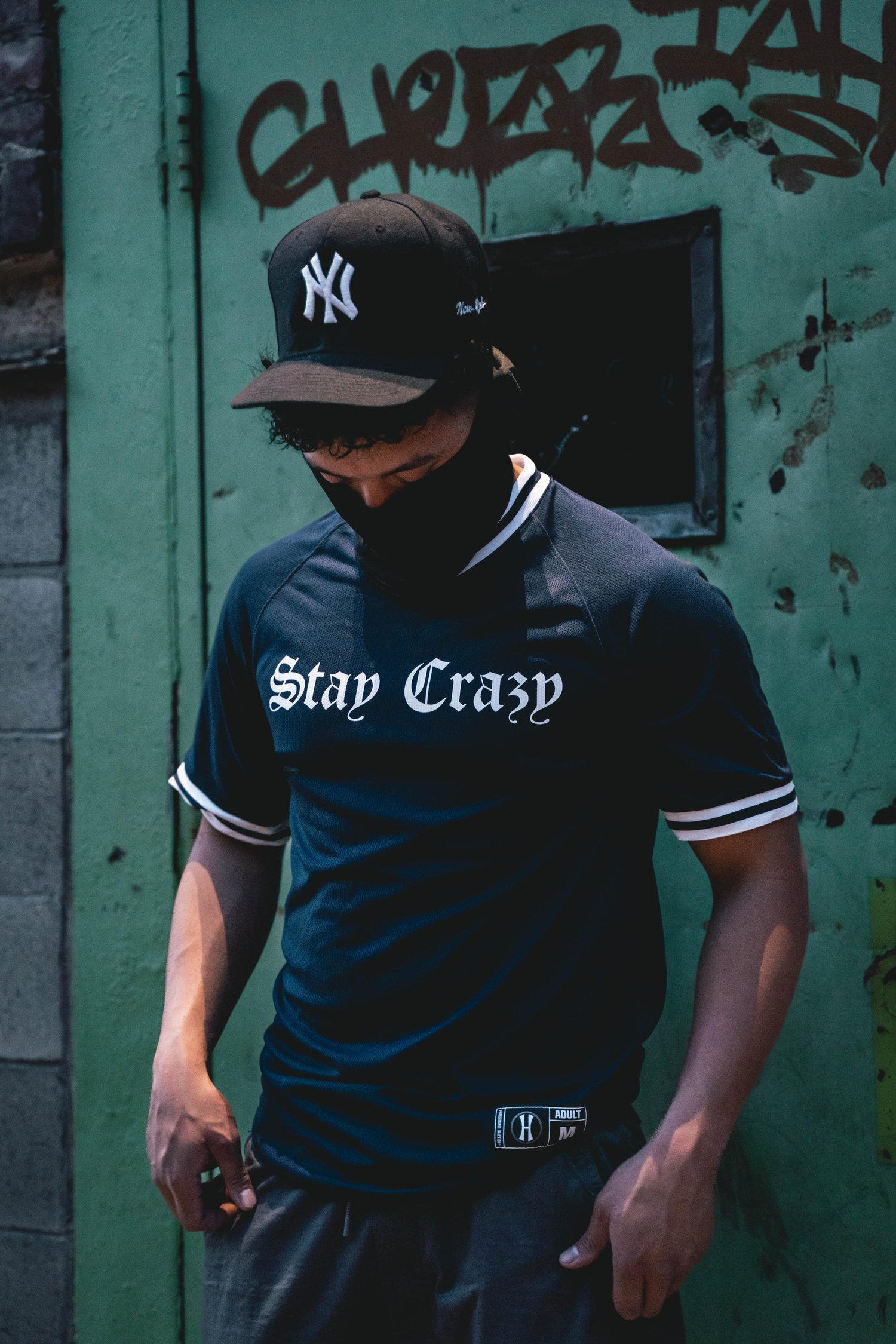 Image of “STAY CRAZY” JERSEY NAVY BLUE