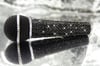 Personalised Shure SM58 Microphone in Black & Clear Crystals