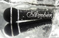 Image 1 of Personalised Shure SM58 Microphone in Black Crystals