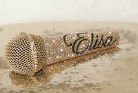 Image 1 of PERSONALISED SHURE SM58 WIRED VOCAL MIC IN GOLD CRYSTALS.