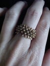 Victorian 18ct 18k yellow gold chain link mess ring flexible-RARE