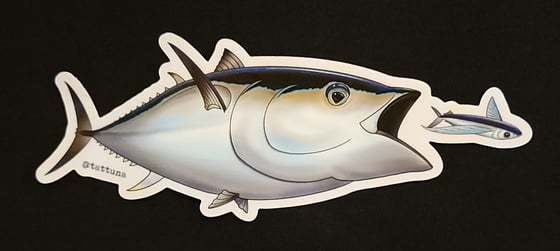 Image of 5" bluefin sticker 
