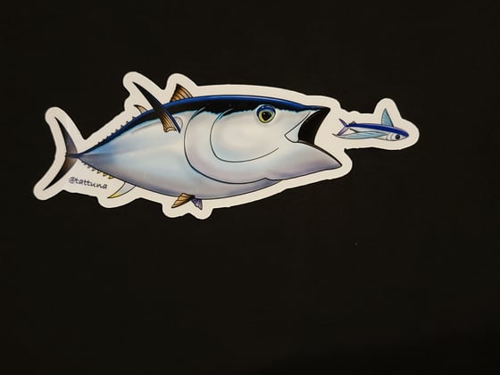 Image of 6" bluefin sticker