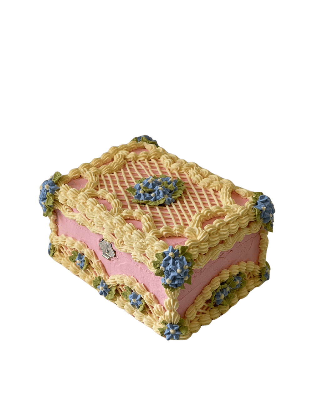 Image of Pink/White Floral Trinket Box