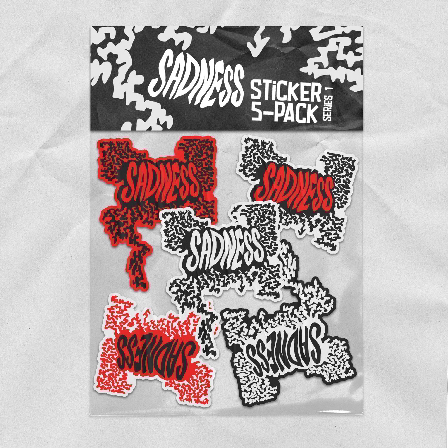 SADNESS Stickers Series 1 - 5 Pack