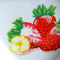 Image 2 of Juicy Strawberries Trinket Dish (hand-painted)