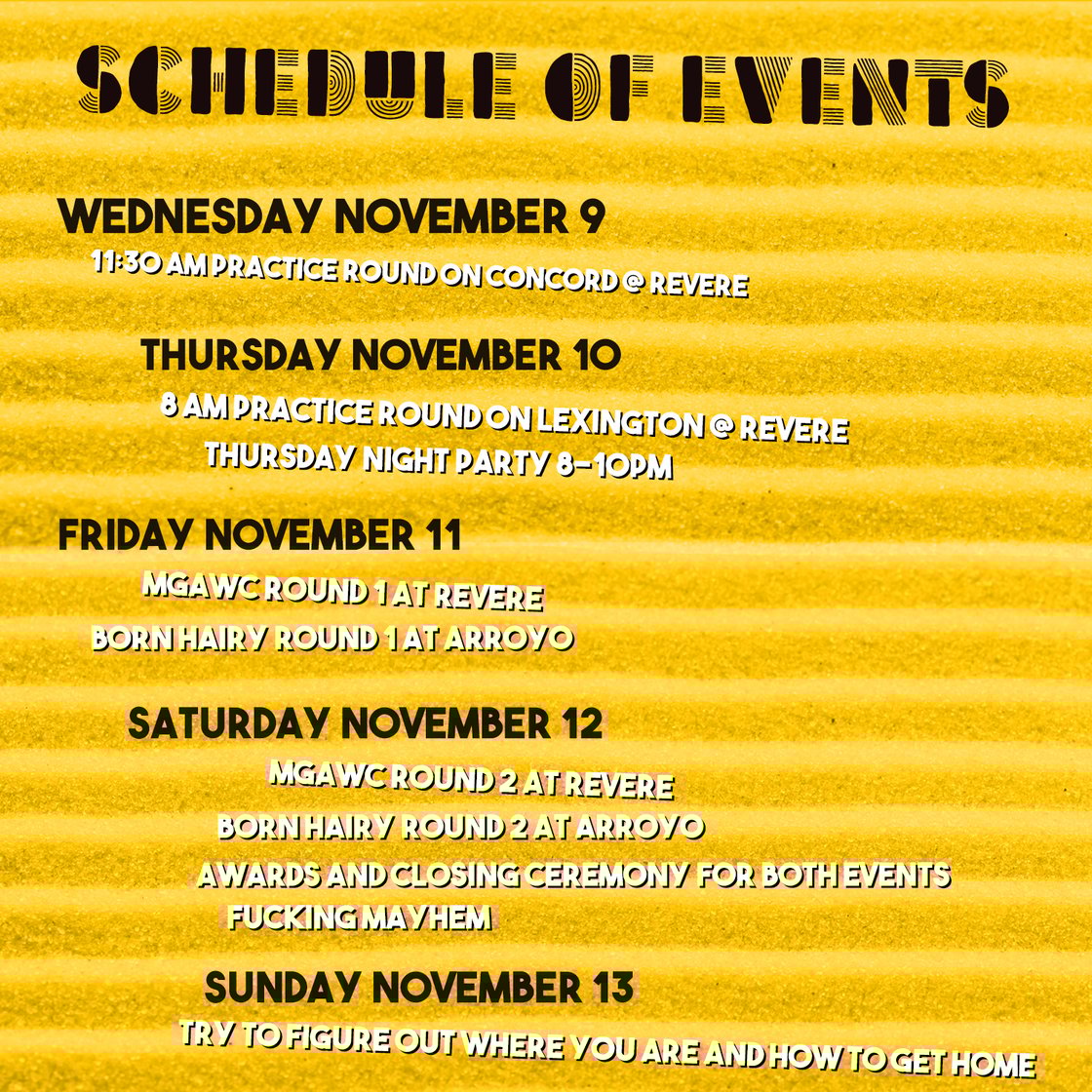 Image of 5 Nights 4 Rounds // Tue. November 8th Check-In
