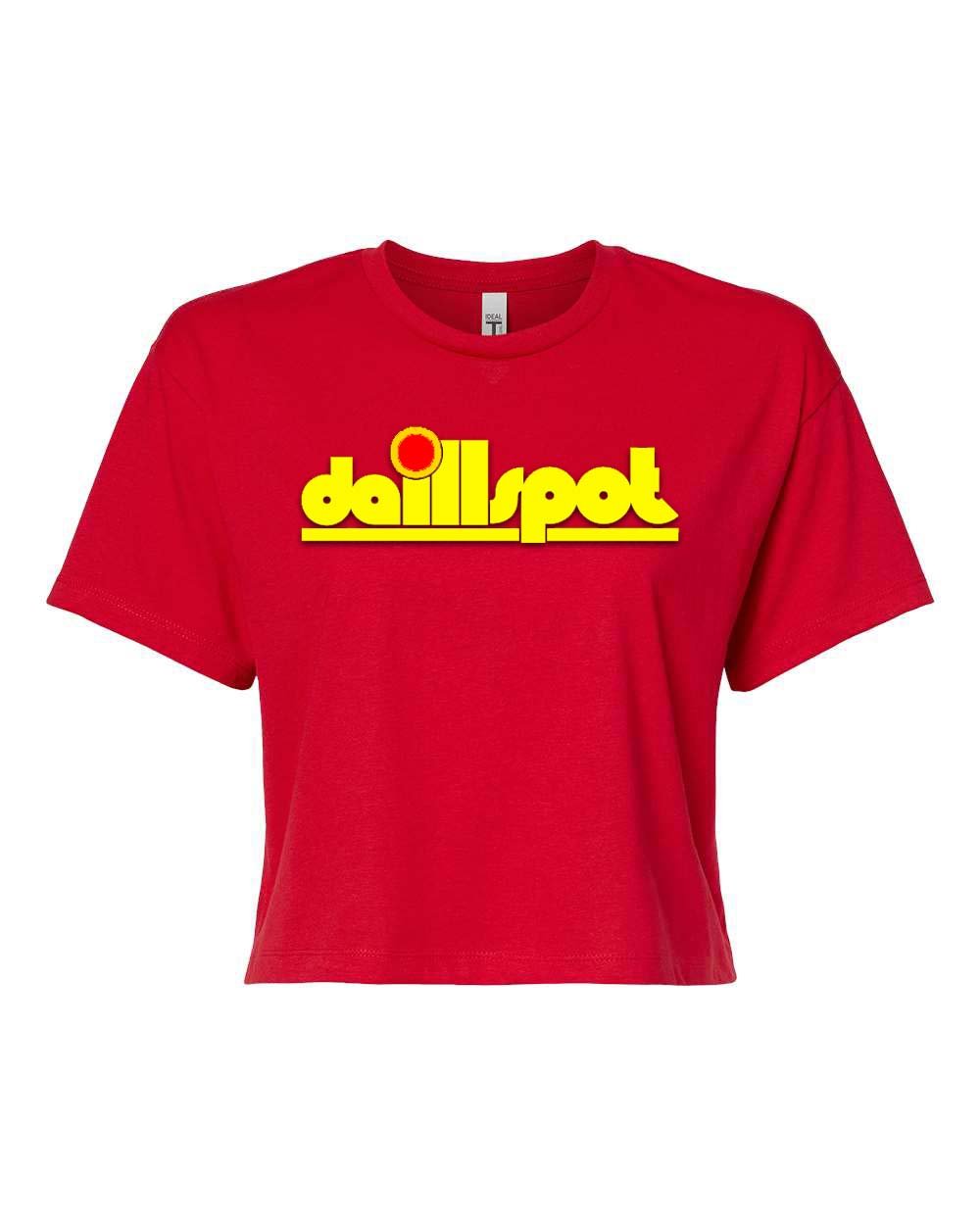 Da ILL Spot Soft Cotton Logo Crop Top