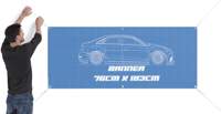 Image 2 of BESPOKE BANNER 76CM X 183CM  ***ADD THE ART WORK SET UP FIRST!!!***