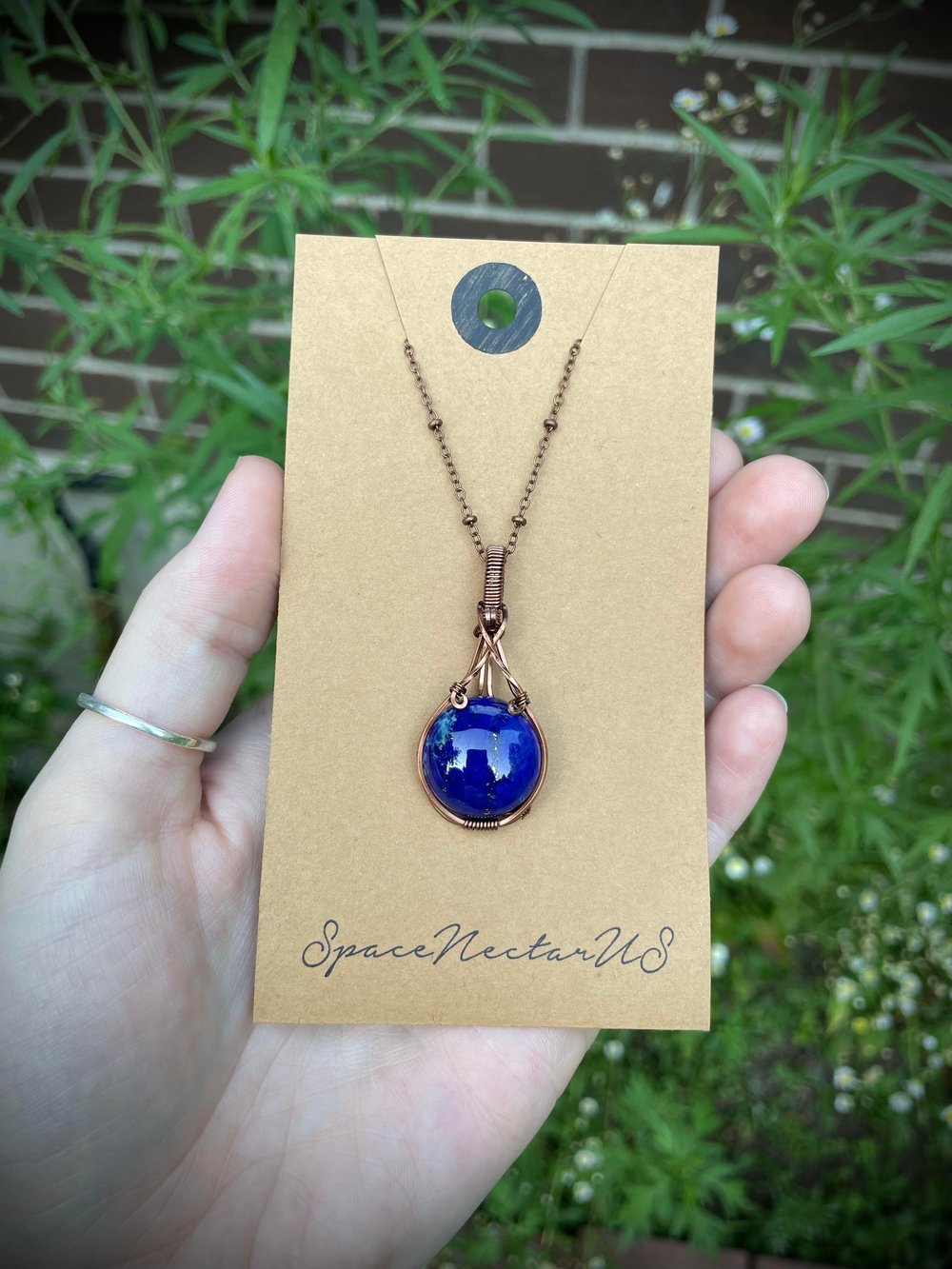 round lapis lazuli necklace