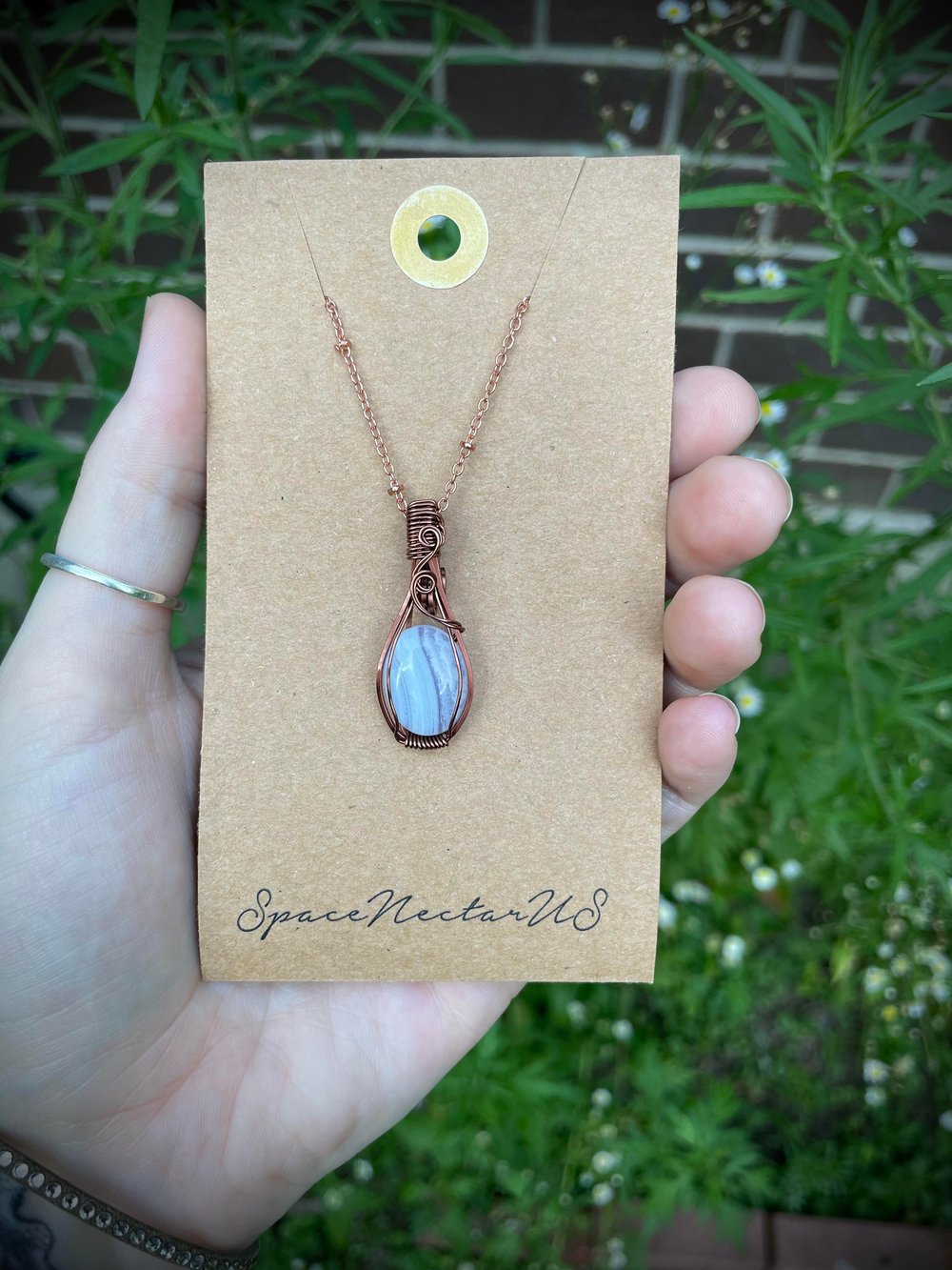 small chalcedony necklace