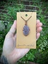 small amethyst druzy cluster necklace