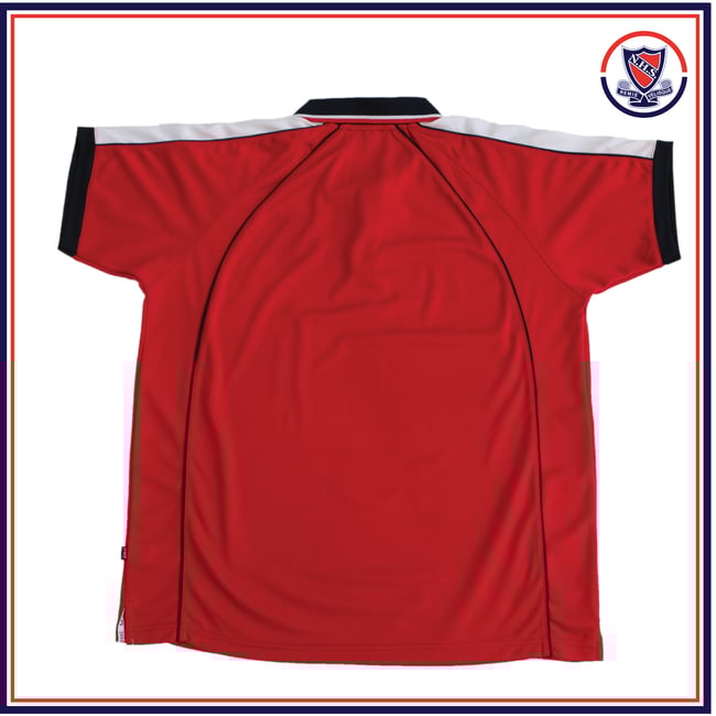 NHS Unisex Sport Polo Red/Navy $40.50