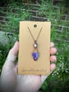 triangle charoite w freshwater pearl necklace
