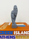 Cycladic Intertwined Faces Statue (dark grey)