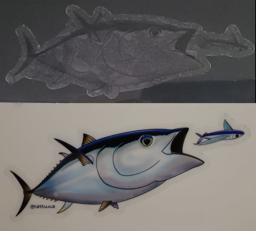 Image of 6" bluefin sticker