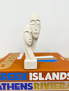 Cycladic Intertwined Faces Statue (cream)