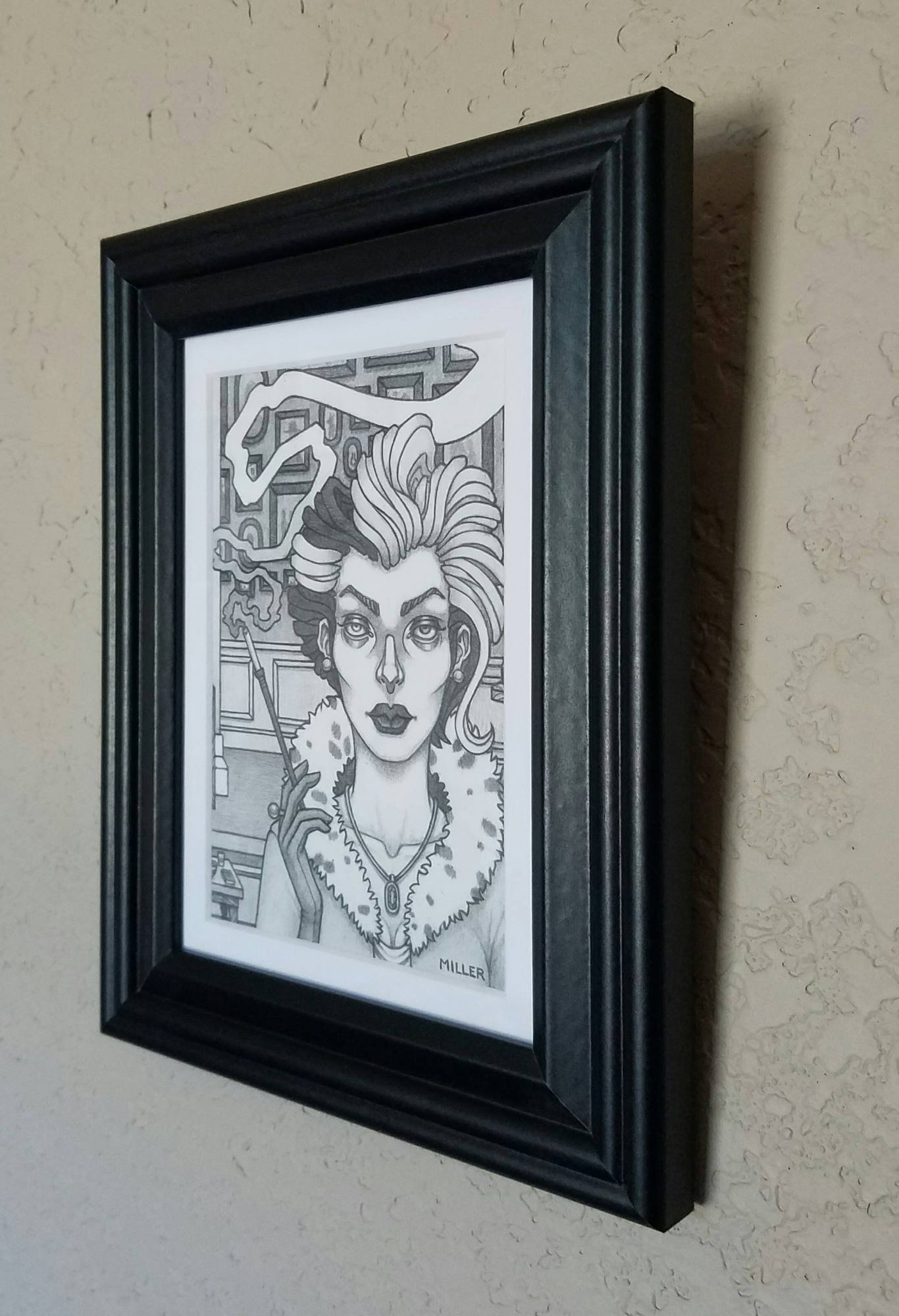 Image of Cruella- Framed Original Graphite 