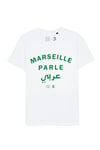 MARSEILLE PARLE عرب TEESHIRT BLANC / VERT