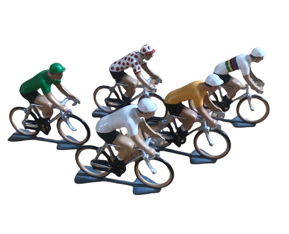 Hand-painted little Tour de France cyclists by CBG Mignot